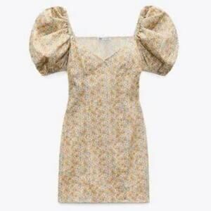 Zara Satin Effect Print Mini Dress NWT SzS